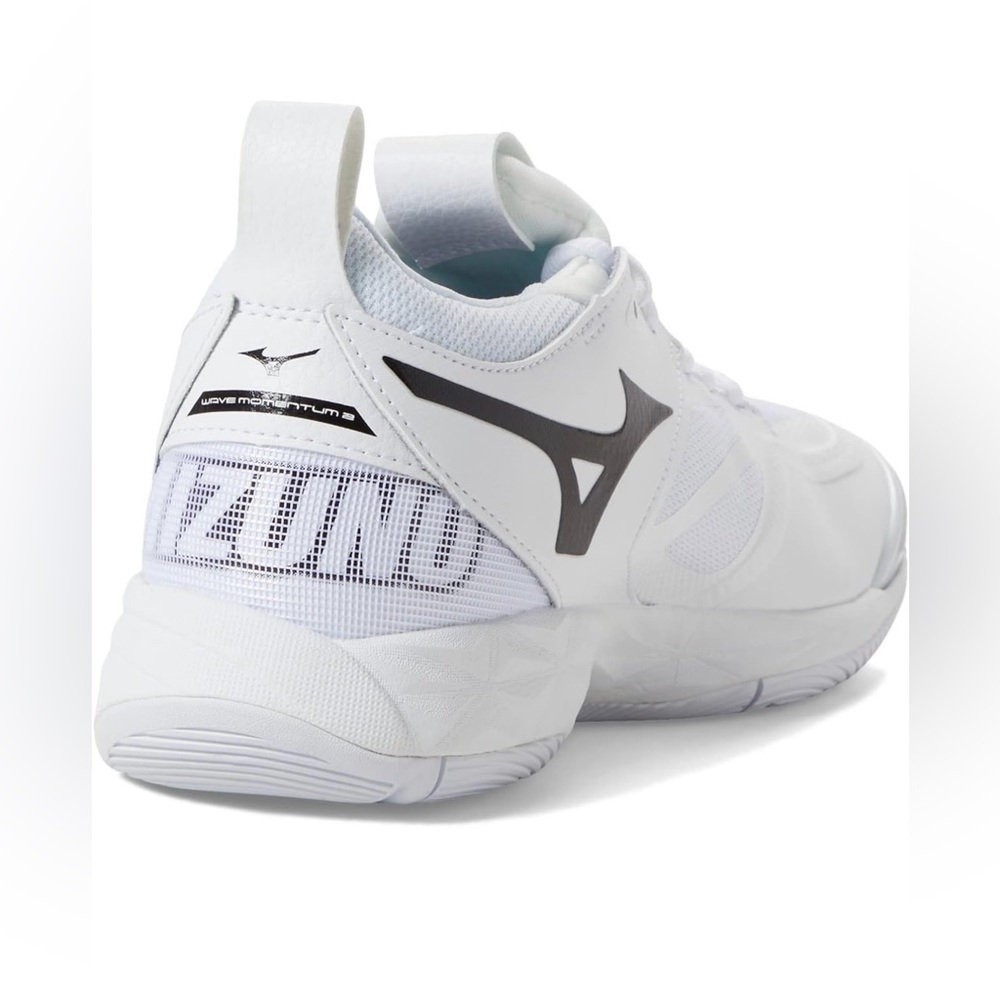 Mizuno Women's White Sneakers with Gray Logo Accent